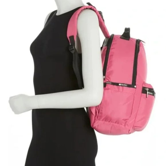 NWT LeSportsac Logan Backpack - POP PINK - Picture 2 of 6